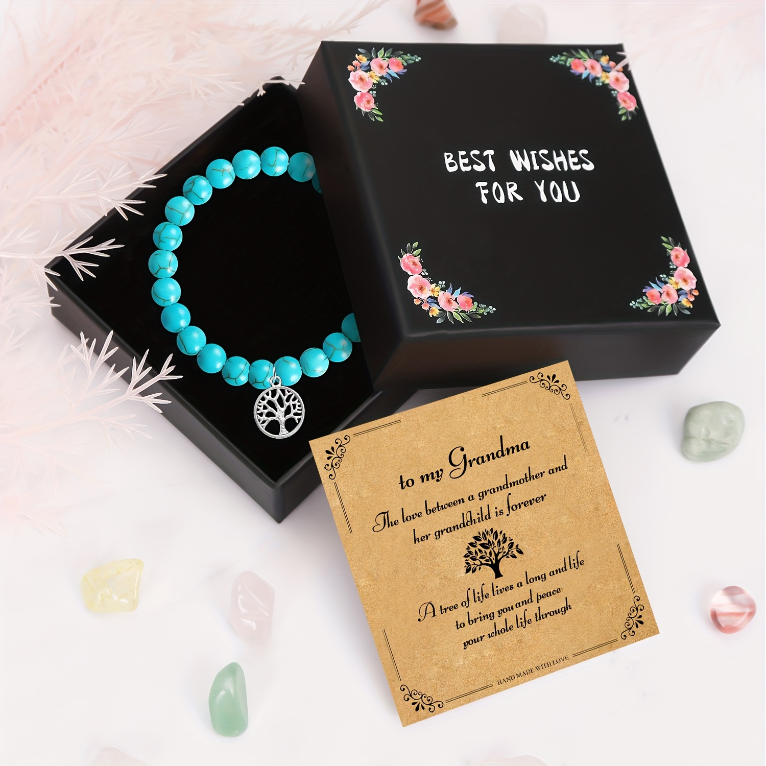 Elegant Tree of Life Pendant Bracelet with Gift Box, Valentine's Day